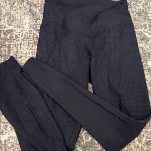 lululemon athletica Black Waffle-Texture Leggings